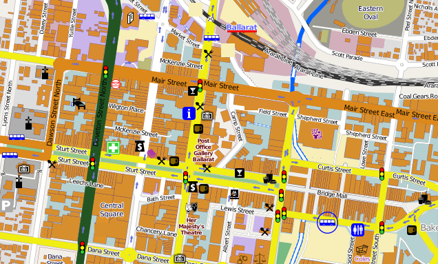 Ballarat center map