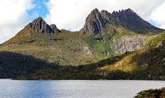 Tasmania ocean and mountains