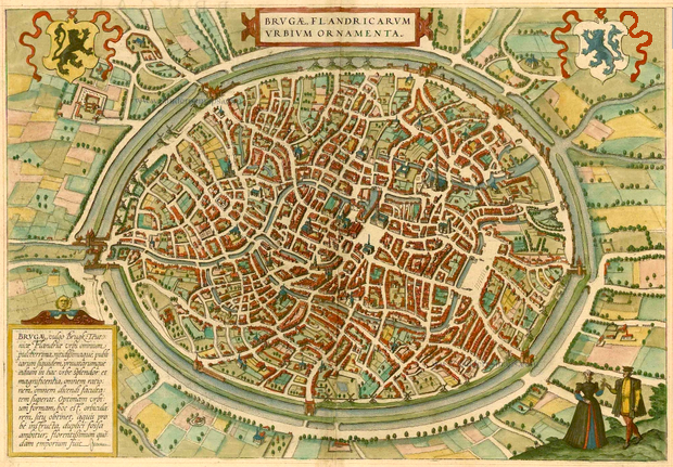 Bruges historic map