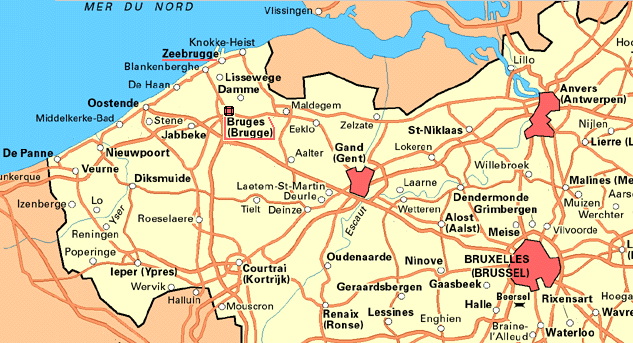 Bruges map