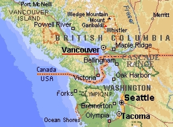 Vancouver area map