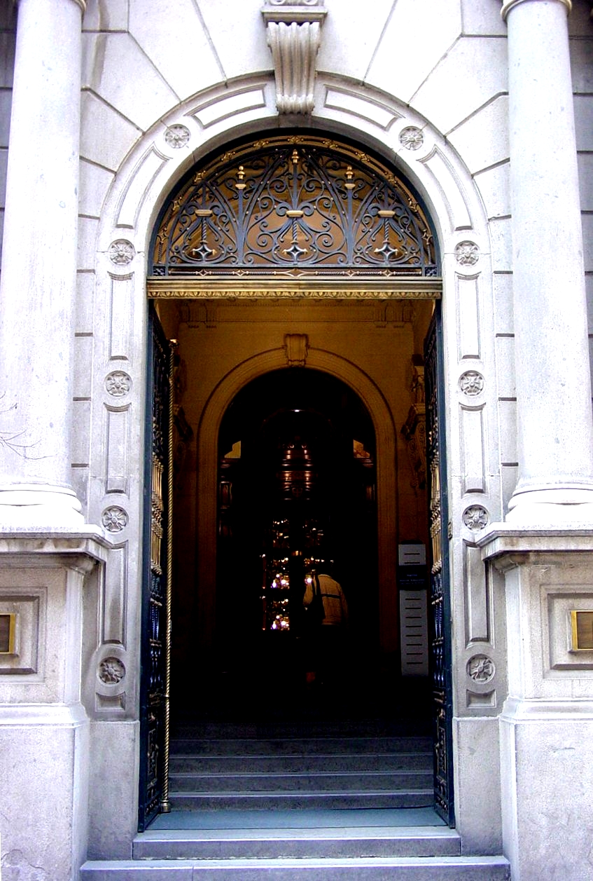 City bank entrance