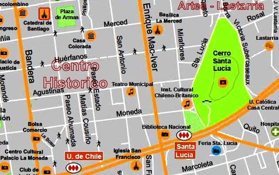 Santiago city map