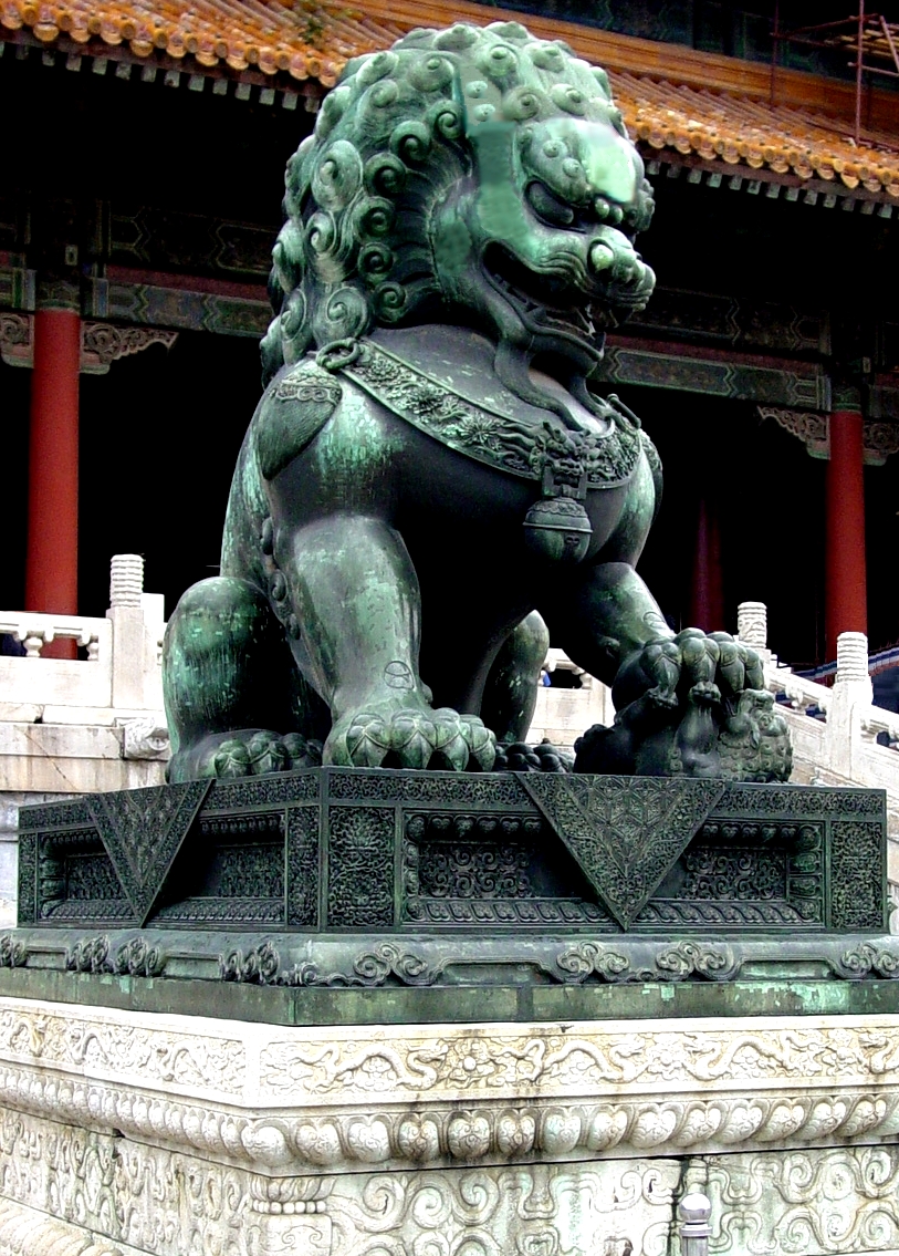 Lion in front of palace