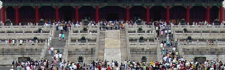 Forbidden city visitors
