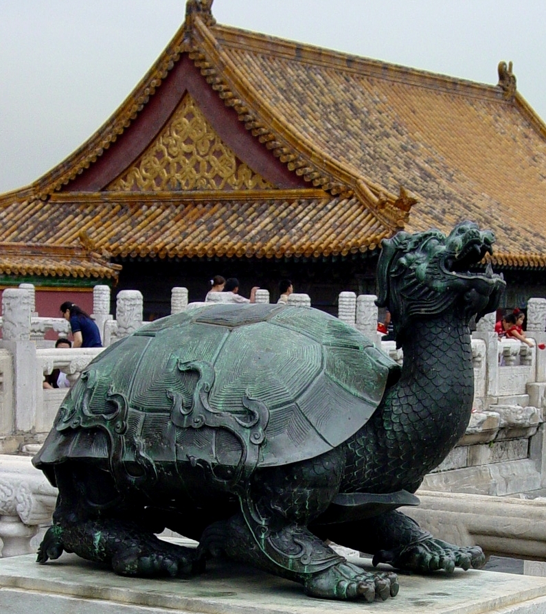 Forbidden city turtle sculpture