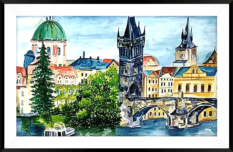 Painting of old city