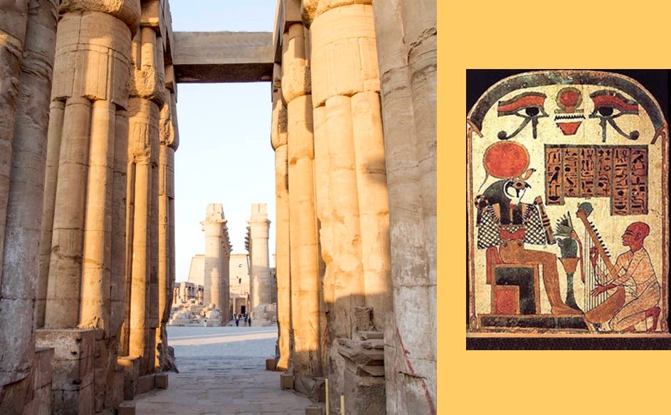 Egypt Collage Temple Ruins & Grave Painting
