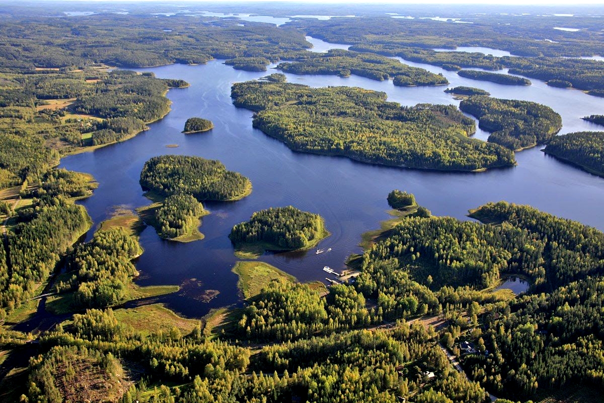 Finland lakes landscape