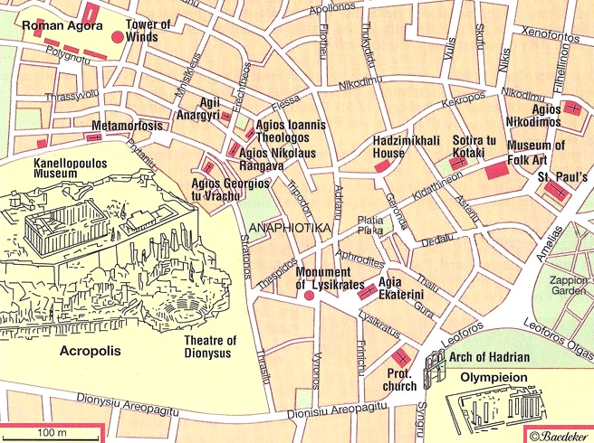 Athens map