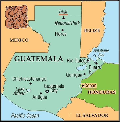 Map Maya ruins