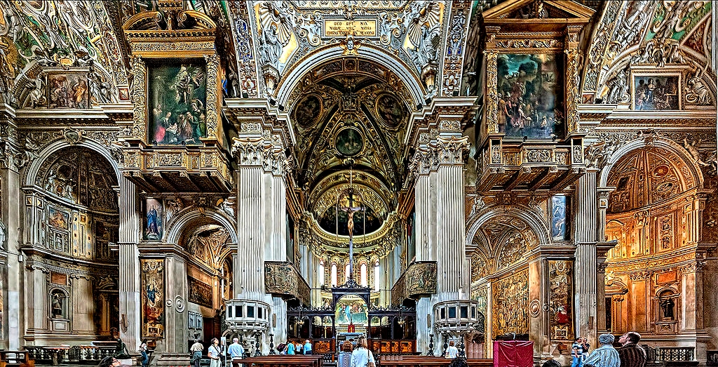 Inside basilica
