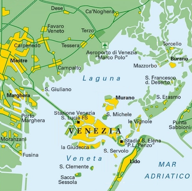 Venice Italy Islands Map Venice Lagoon Islands A Guide To The Venice