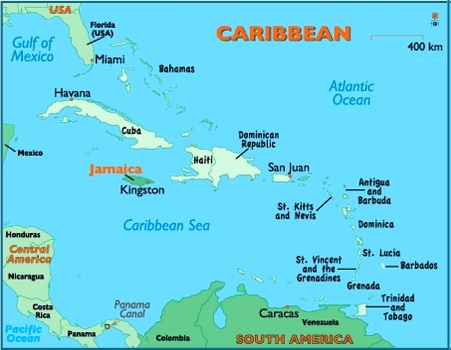 Map Jamaica