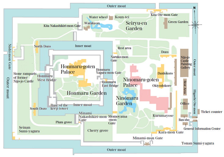 Nijo castle map