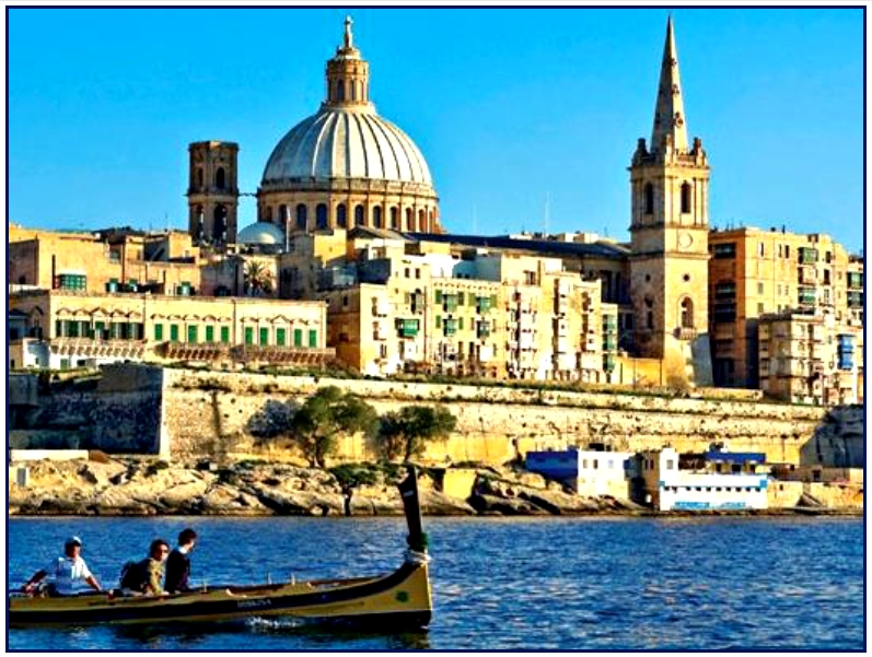 Valetta view main churches