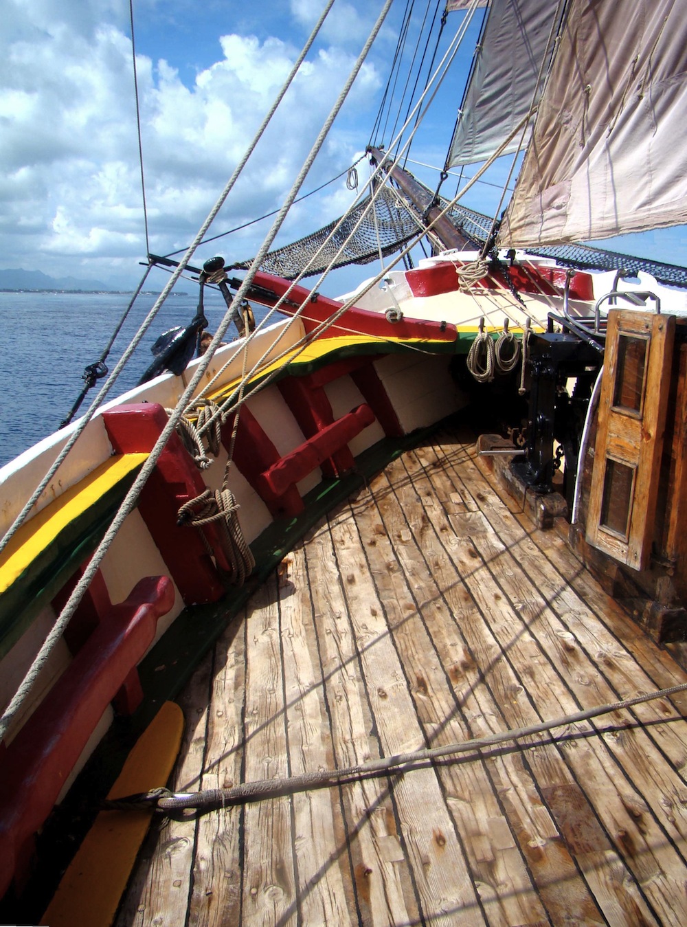 front deck of ship