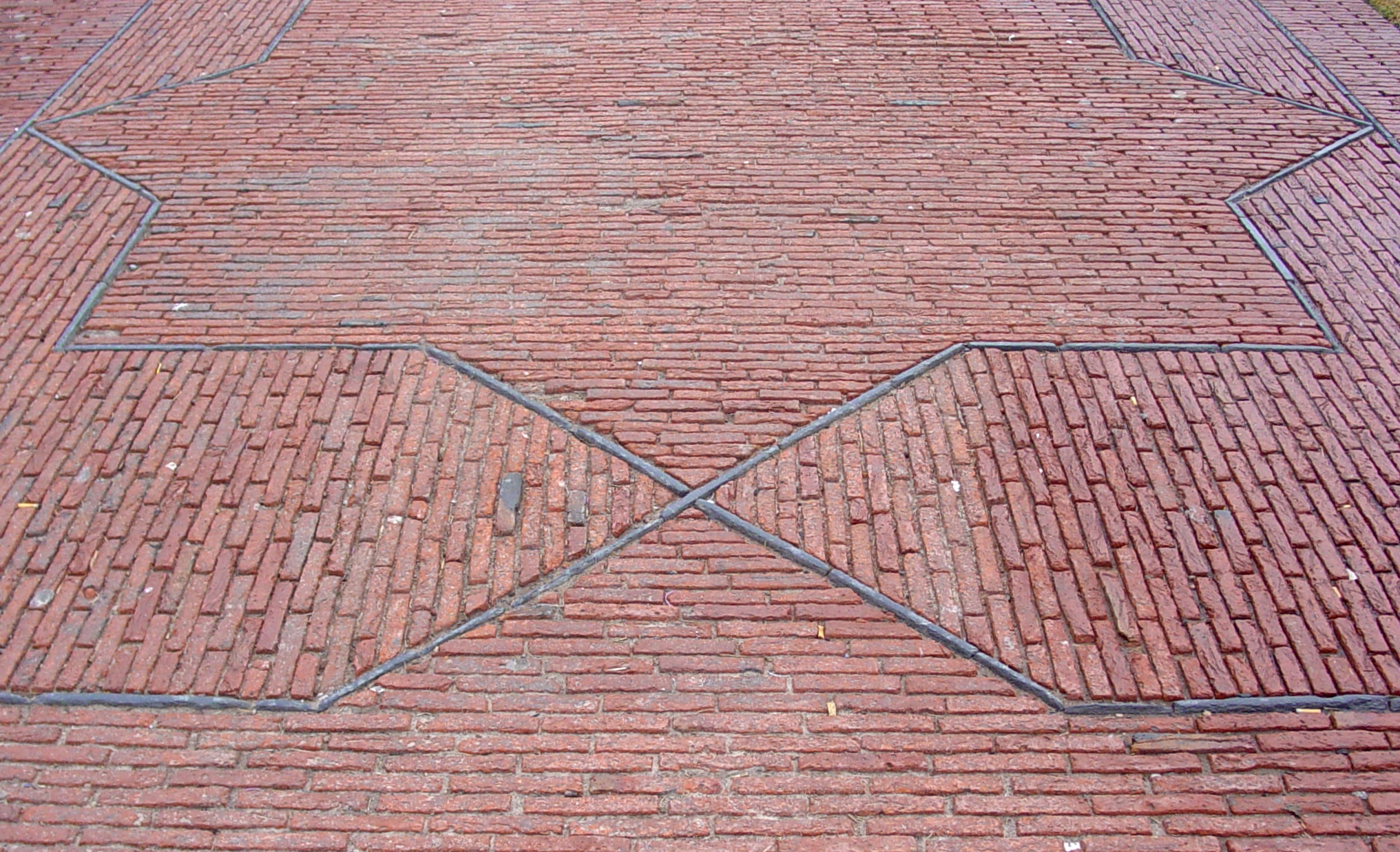 Brick pattern on pathway