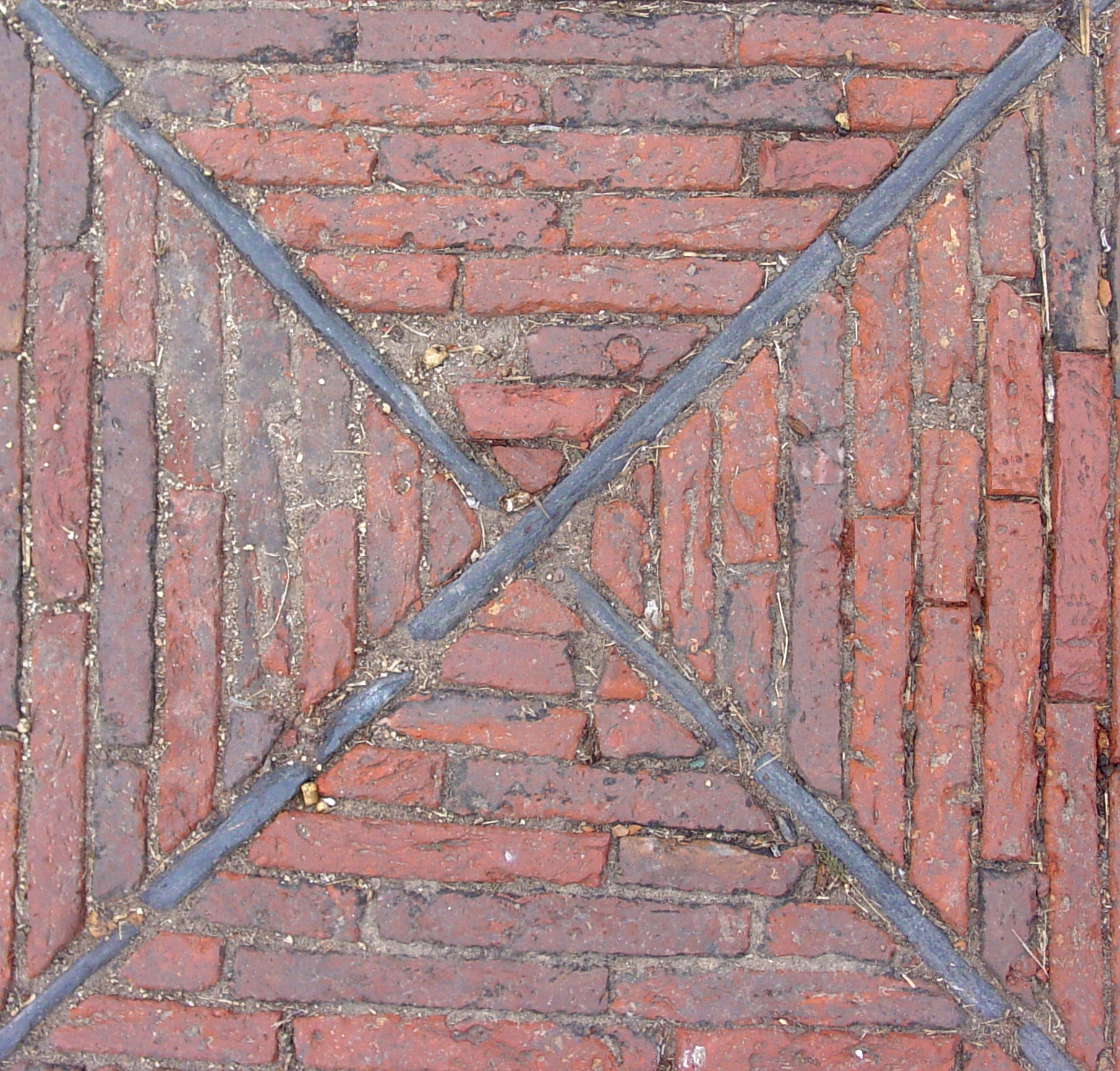 Brick pattern on pathway