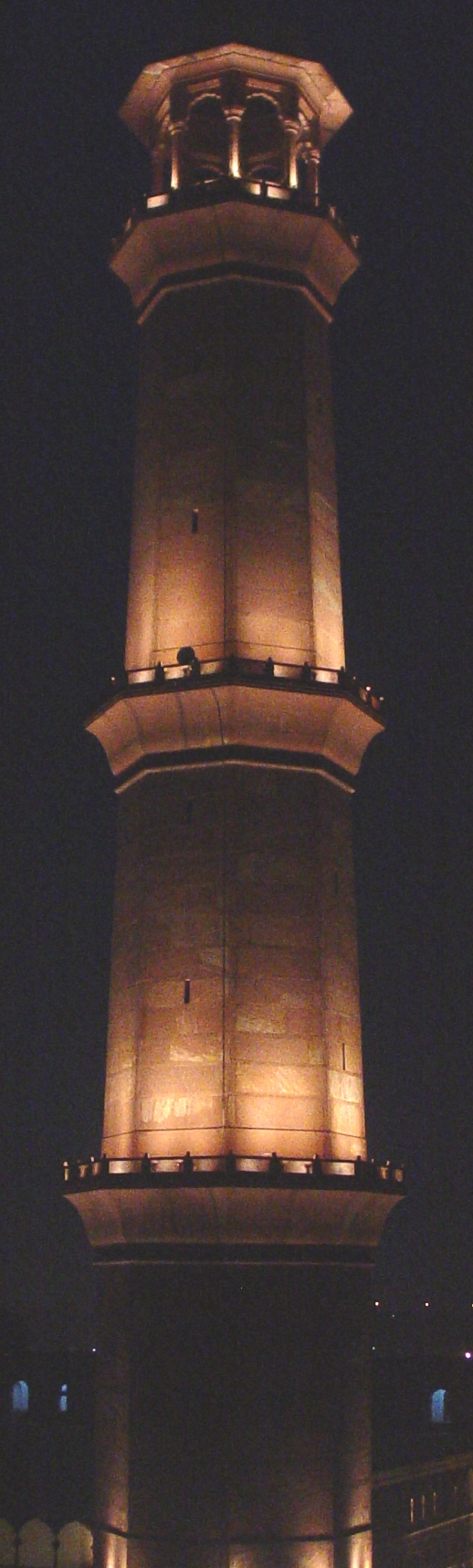 Minaret at night