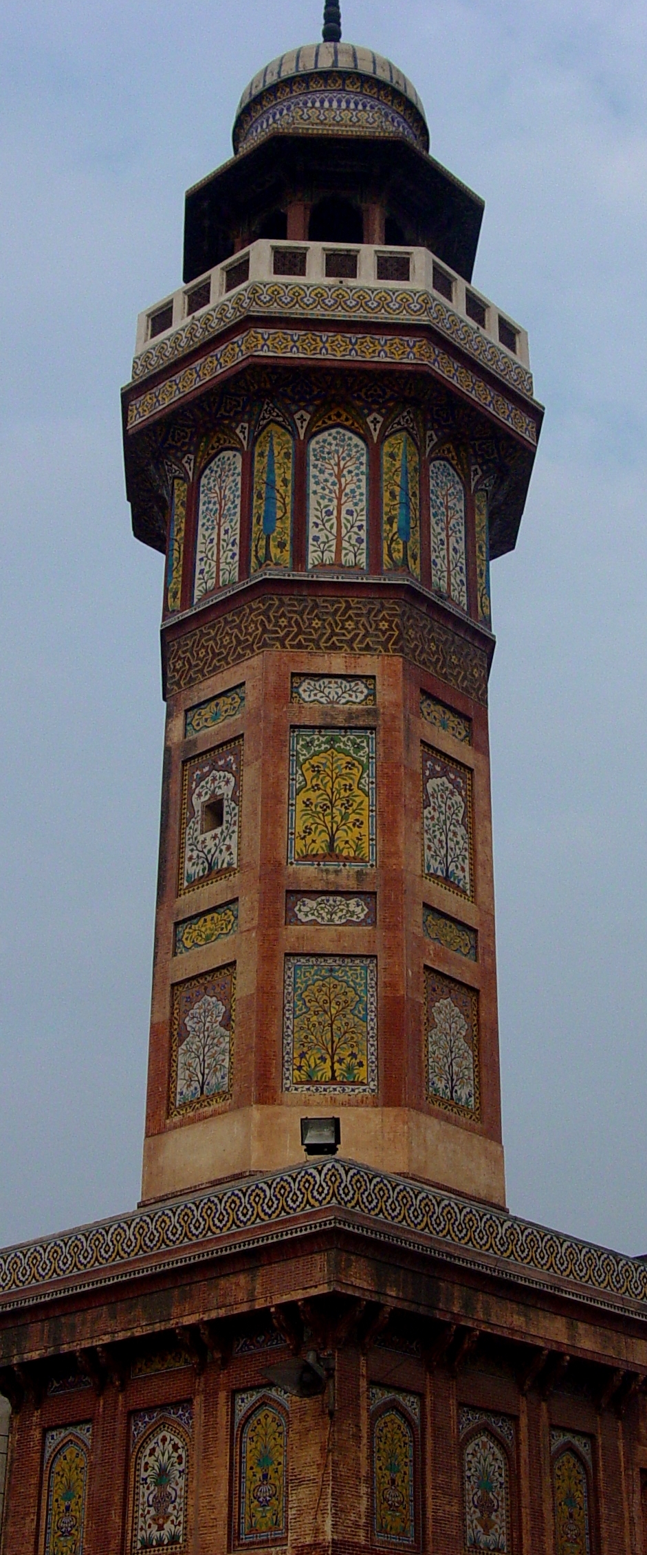 Minaret highly decorated