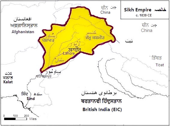 Sikh empire map