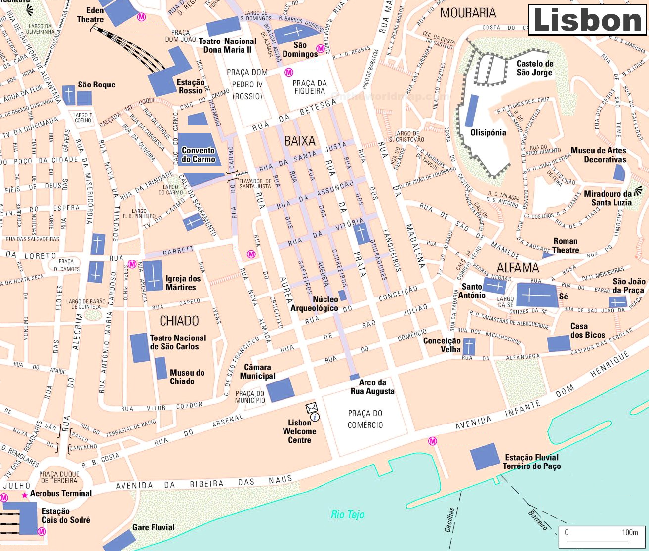 Lisbon city map