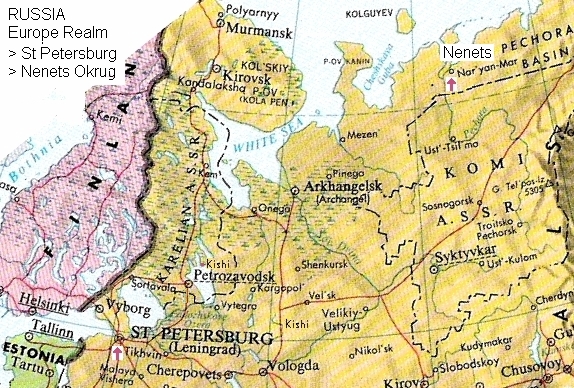 RussiaEuropeanRealm-MapIncludingNenetsOkrug
