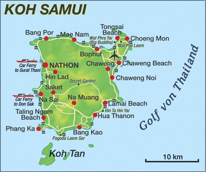 Koh Samui map
