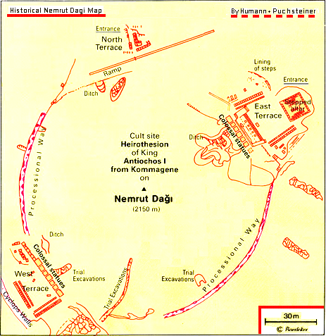 Nemrut Dagi historical map