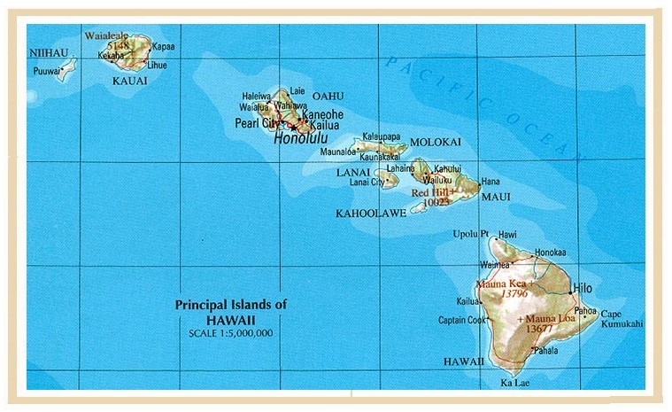 Map Hawaiianislands 